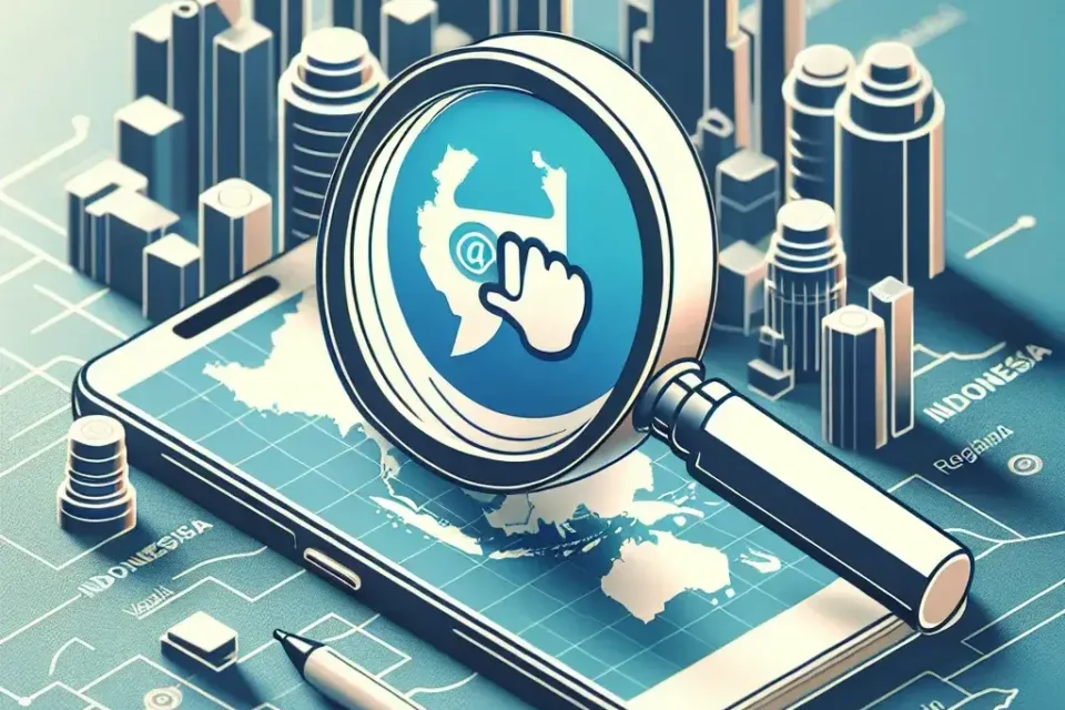 "Ilustrasi tindakan Kominfo terhadap aplikasi pesan asing tanpa lisensi di Indonesia, menggambarkan simbol dilarang dan logo aplikasi pesan di layar smartphone."